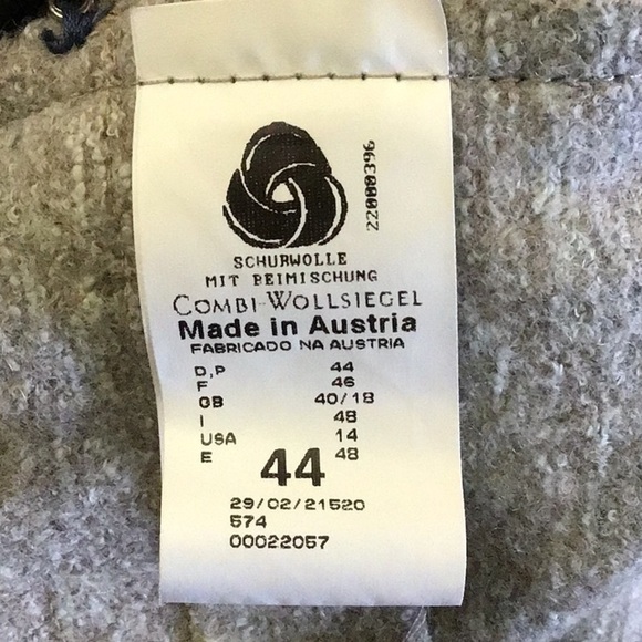 GIESSWEIN blue floral wool cardigan size 14 - Picture 8 of 11